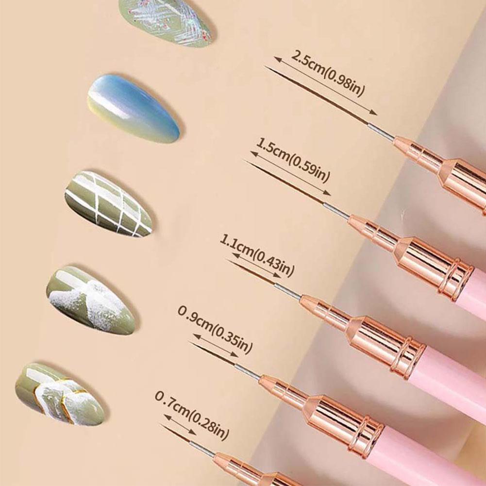 مجموعة من 5 فرش رسم للأظافر بأ - مراجعة Brush Bristle Set وسعره
