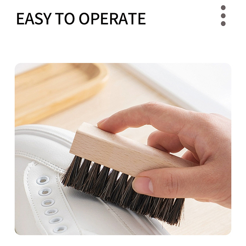فرشاة أحذية بمقبض خشبي ، مفيدة - مراجعة Sneaker Care وسعره